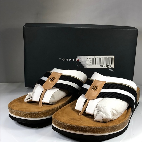 tommy flip flops womens